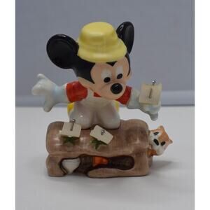 WALT DISNEY GOEBEL Porcelain Mickey Mouse Gardening W Germany 4" Figurine